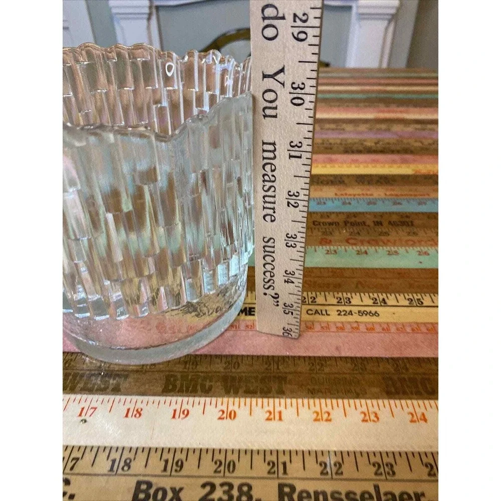 Vintage Champagne Bucket ICE Bucket Glass Fenton Kelonia Vase Bamboo Wedding MCM